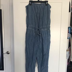 Super Soft Strapless Denim Jumpsuit